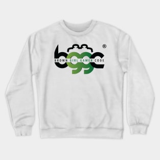 Brown Girl Gamer Code Horizontal Logo - Light Mode Crewneck Sweatshirt